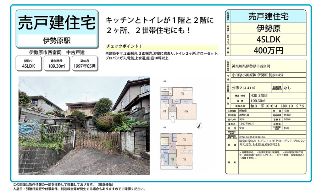 伊勢原市西富岡400万